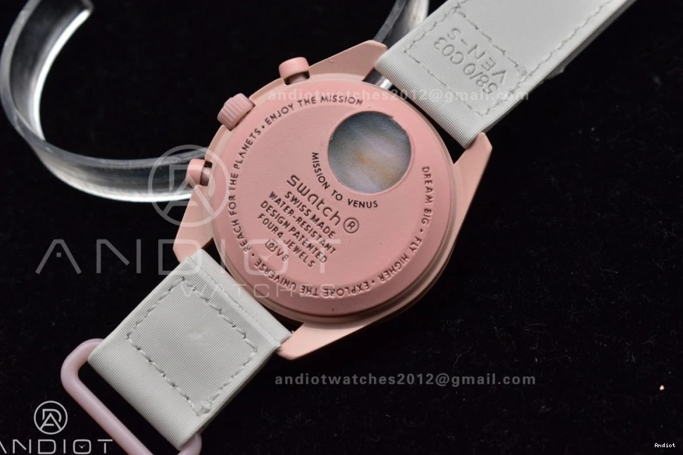 Omega Venus Strap Nylon x to Quartz Moonwatch on Mission Swatch Bioceramic 1218